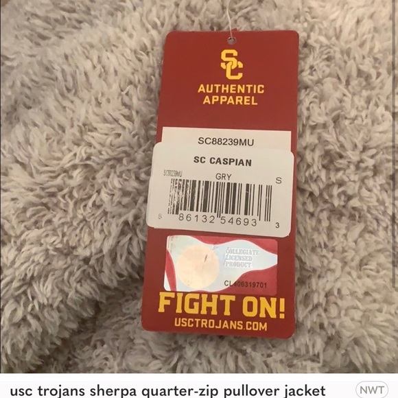 USC Sherpa 3/4 Zip Sweater - Picture 2 of 2